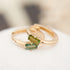 14kt Gold Tourmaline Emblem Huggie Hoop Earrings
